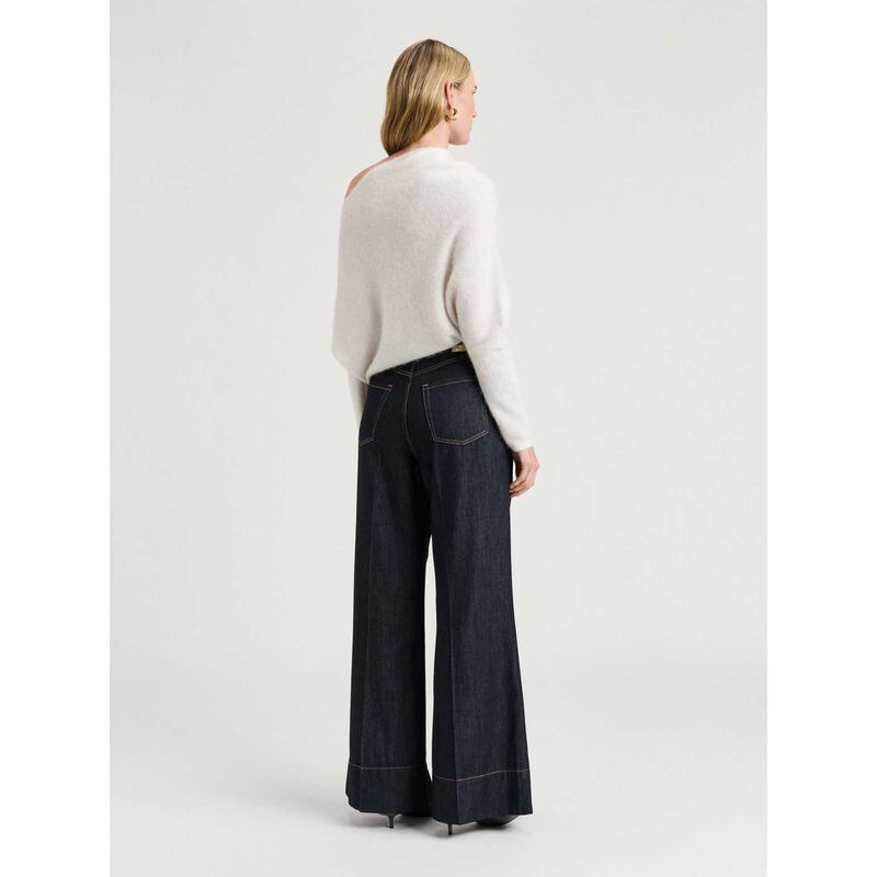 Veronika Maine Brushed Alpaca Wool Blend Asymmetric Knit image number 1